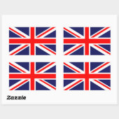 Sticker Rectangulaire Union Jack - Drapeau du Royaume-Uni (Feuille)