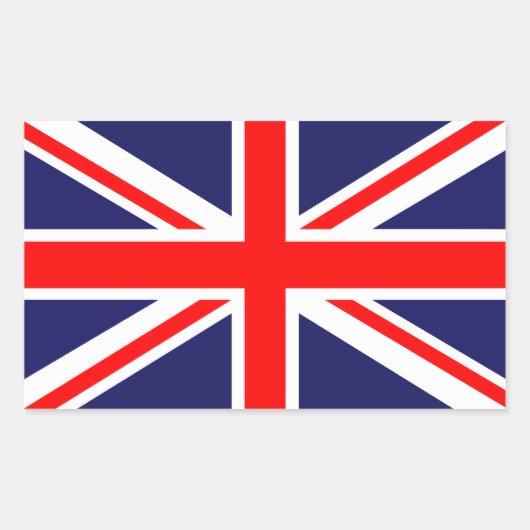 Sticker Rectangulaire Union Jack - Drapeau du Royaume-Uni (Devant)
