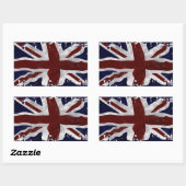Sticker Rectangulaire Union Jack patriotique, drapeau de l'Union britann (Feuille)