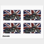 Sticker Rectangulaire Union Jack patriotique, drapeau de l'Union du Roya (Feuille)