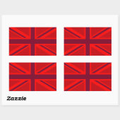 Sticker Rectangulaire Union Jack rouge (Feuille)