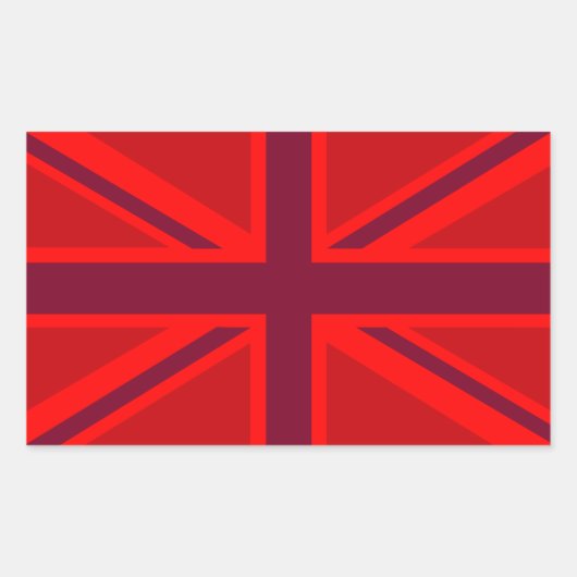 Sticker Rectangulaire Union Jack rouge (Devant)