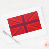 Sticker Rectangulaire Union Jack rouge (Enveloppe)