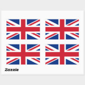 Sticker Rectangulaire Union Jack Royaume-Uni (Feuille)