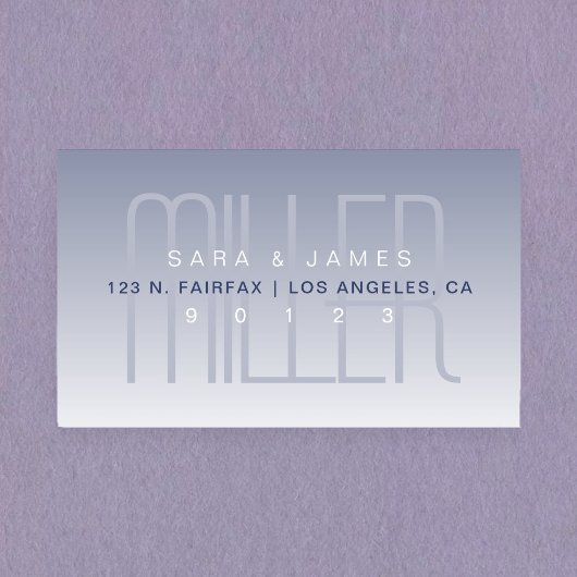 Sticker Rectangulaire Unique Moderne Gris Violet Blanc