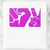 Sticker Rectangulaire Unité,Amour & Paix,Fraternité_ (Sac)