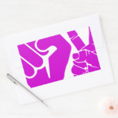 Sticker Rectangulaire Unité,Amour & Paix,Fraternité_ (Enveloppe)