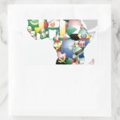 Sticker Rectangulaire Unité dans la diversité : Collection des drapeaux (Sac)