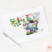 Sticker Rectangulaire Unité dans la diversité : Collection des drapeaux (Enveloppe)