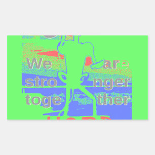 Sticker Rectangulaire United in Hope : Forts Together - Vibrant USA
