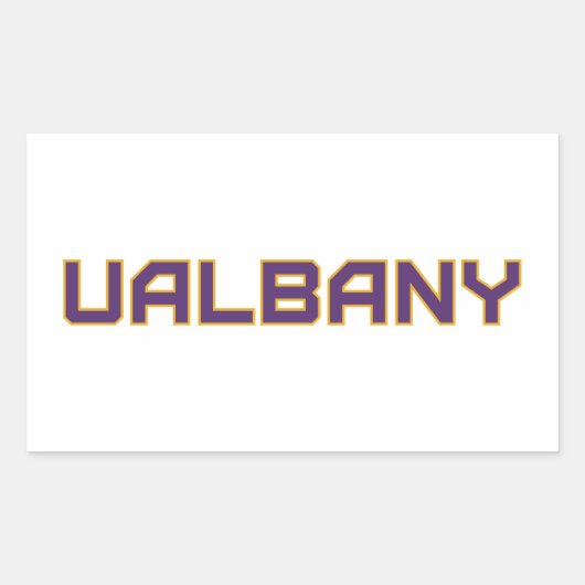 Sticker Rectangulaire Université de Albany Wordmark (Devant)
