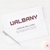 Sticker Rectangulaire Université de Albany Wordmark (Enveloppe)