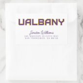 Sticker Rectangulaire Université de Albany Wordmark (Sac)