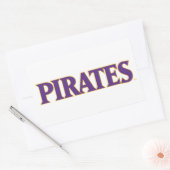 Sticker Rectangulaire Université de Caroline de l'Est | Pirates (Enveloppe)