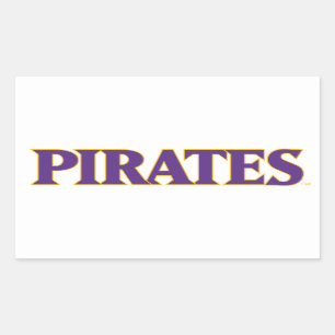 Sticker Rectangulaire Université de Caroline de l'Est   Pirates