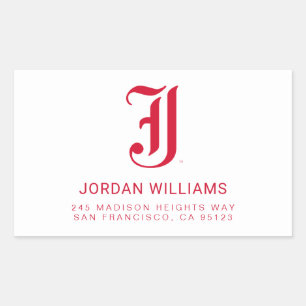 Sticker Rectangulaire Université d'État de Jacksonville Classique Lettre