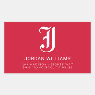 Sticker Rectangulaire Université d'État de Jacksonville Classique Lettre