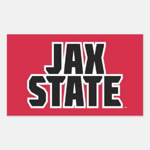 Sticker Rectangulaire Université d'État de Jacksonville JAX STATE Texte