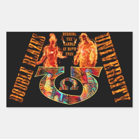 Sticker Rectangulaire Université Double Blazes (Devant)