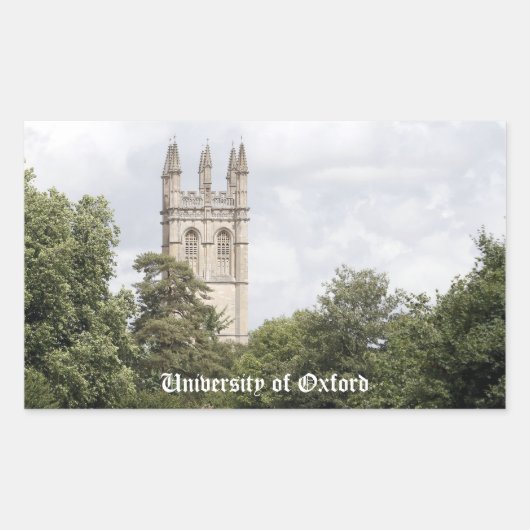 Sticker Rectangulaire Université d'Oxford (Devant)