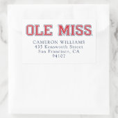 Sticker Rectangulaire Université du Mississippi | Ole Miss Wordmark (Sac)
