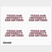 Sticker Rectangulaire Université Texas A&M de San Antonio (Feuille)