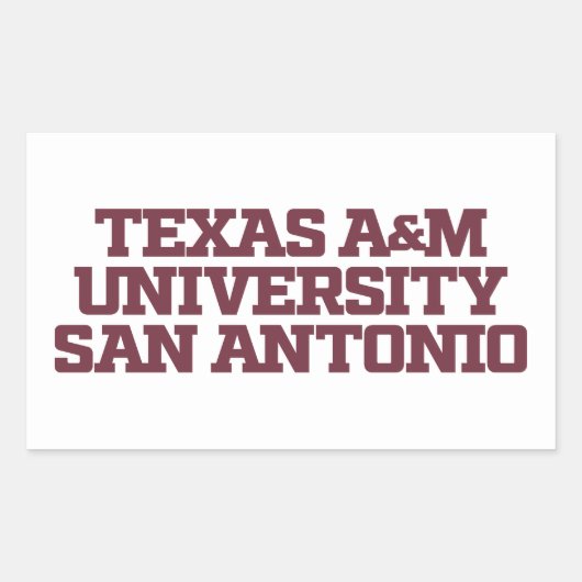 Sticker Rectangulaire Université Texas A&M de San Antonio (Devant)