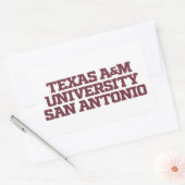 Sticker Rectangulaire Université Texas A&M de San Antonio (Enveloppe)