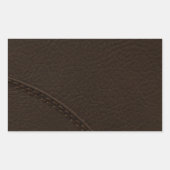 Sticker Rectangulaire Upholstère en cuir Brown Faux (Devant)