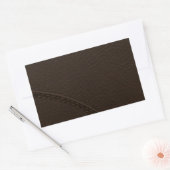 Sticker Rectangulaire Upholstère en cuir Brown Faux (Enveloppe)