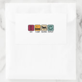 Sticker Rectangulaire Urée Racing Eat Sleep Repeat Slogan Retro Funny (Sac)