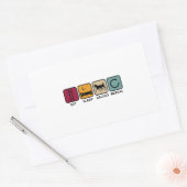 Sticker Rectangulaire Urée Racing Eat Sleep Repeat Slogan Retro Funny (Enveloppe)