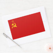 Sticker Rectangulaire URSS Union soviétique Drapeau faucon communiste fa (Enveloppe)