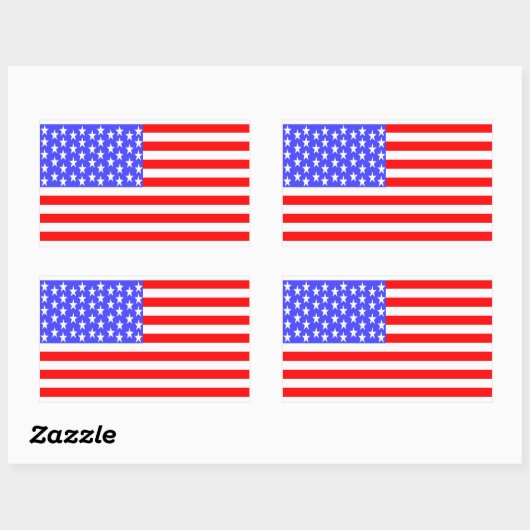 Sticker Rectangulaire USA Flag Totally Printed (Feuille)