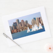 Sticker Rectangulaire USA, Massachusetts. Boston Waterfront Skyline 4 (Enveloppe)
