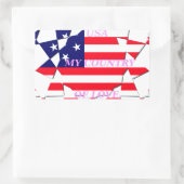 Sticker Rectangulaire USA Star Spangled Love My Country of Love (Sac)