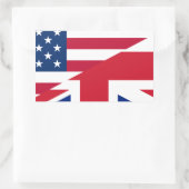 Sticker Rectangulaire usa uk (Sac)