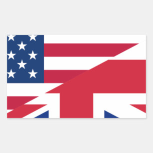 Sticker Rectangulaire usa uk