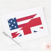 Sticker Rectangulaire usa uk (Enveloppe)