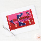 Sticker Rectangulaire USA ~ Vol BOAC (Enveloppe)