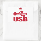 STICKER RECTANGULAIRE USB(赤) (Sac)