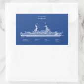 Sticker Rectangulaire USCG Cutter Hamilton whec-715 - ABD (Sac)