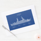 Sticker Rectangulaire USCG Cutter Hamilton whec-715 - ABD (Enveloppe)