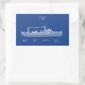 Sticker Rectangulaire USCG Cutter Icarus wpc-110 - ABD (Sac)