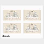 Sticker Rectangulaire USCG Cutter Itasca - SBD (Feuille)