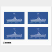 Sticker Rectangulaire USCG Cutter Modoc wpg-46 - ABD (Feuille)