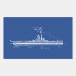 Sticker Rectangulaire USCG Cutter Modoc wpg-46 - ABD