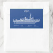 Sticker Rectangulaire USCG Cutter Polar Sea wagb-11 - ABD (Sac)
