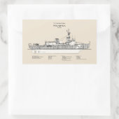 Sticker Rectangulaire USCG Cutter Polar Sea wagb-11 - SBD (Sac)