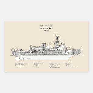 Sticker Rectangulaire USCG Cutter Polar Sea wagb-11 - SBD